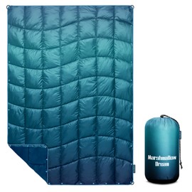 marshmallow dream Camping Blanket, Packable Puffy Blanket Down Alternative Blanket Lightweight Windproof Resistant for Outdoors,Hiking, Backpacking,Beach,Car,Picnic,Stadium 52x75in