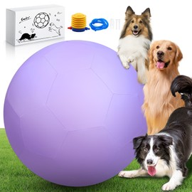 QDOLEQ 25" Herding Ball Set for Dogs and Horses, Durable Waterproof, Dual-Layer Large Interactive Pet Play Ball for Australian Shepherds, Cattle Dogs, Collies, and All Herding Breeds (Purple)