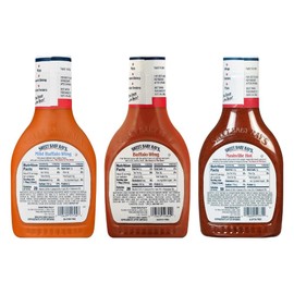 Sweet Baby Ray’s Nashville Hot, Mild Buffalo, Regular Buffalo Wing Sauce Variety Pack, 16 fl oz. (Pack of 3)