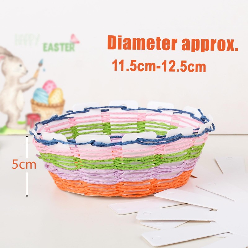 GEBETTER Set of 4 Easter Baskets Craft Sets Basket Weaving