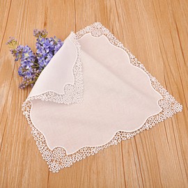 Milesky Bridal Wedding Crochet Lace Handkerchief Premium 60S Cotton (CH03)