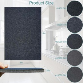 SACKORANGE - Juego de 20 esponjas de lijado de grano 400-3000 de 3 x 4 pulgadas, almohadillas para orejas de lijado ultra finas, bloque de lija de espuma suave, papel de lija seco húmedo para el