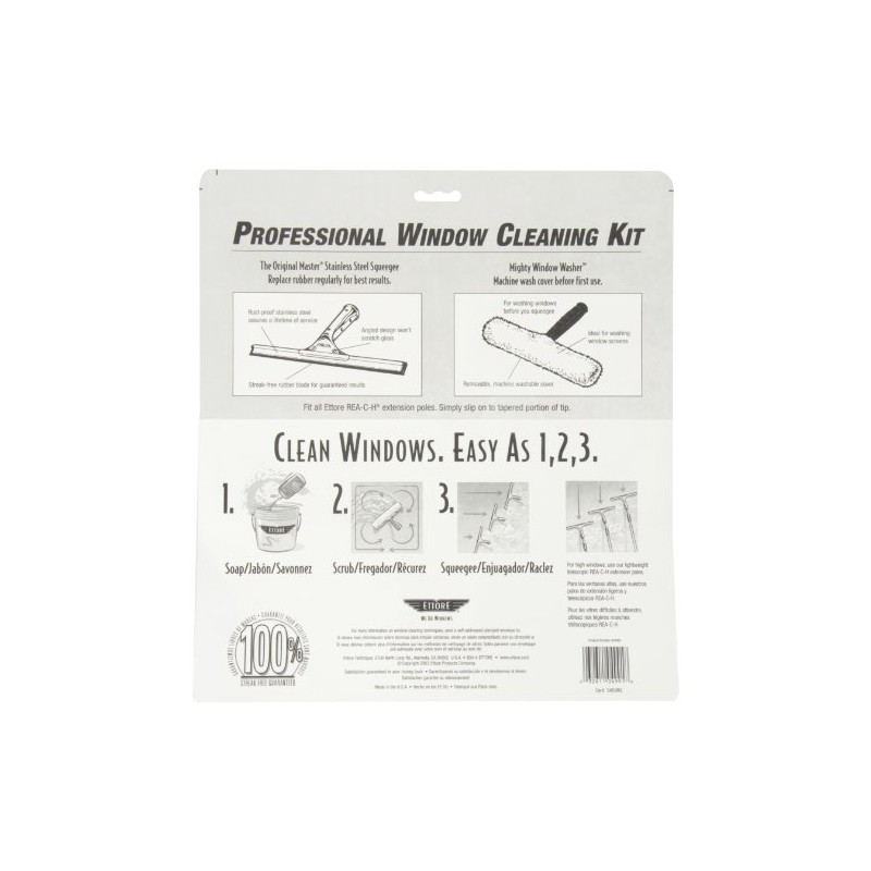 Ettore 04991 Products 2-Step Squeegee Scrubber Combo Blue 12 In