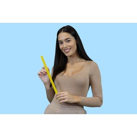 Yellow Vocal Tubes for Speech Therapy and Singing - Therapy Straws for Vocal Health - Set of 2 Silicone Tubes for water resistant Voice Therapy and singing training