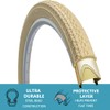 SIMEIQI 26"x2.125" Beach Cruiser Bike Tires Cream Color Replacement Folding