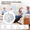 DIFCUL Analogue Thermometer, Outdoor Thermometer, Wireless Wall-Mounted Thermometer and Hygrometer,