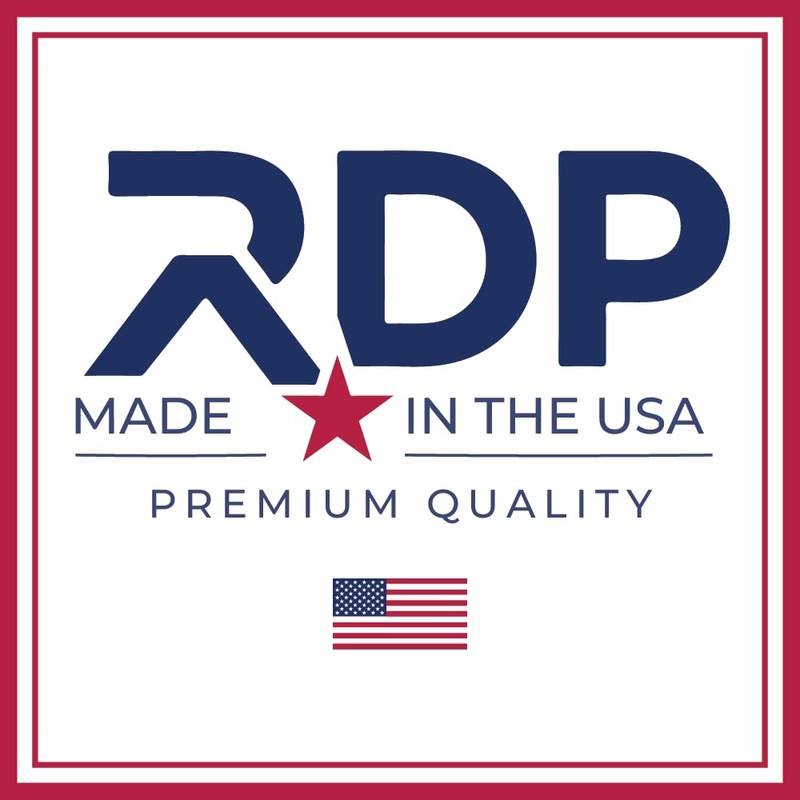 RDP Rooftop Exhaust Vent Cap with Damper (6 Inch, Black)