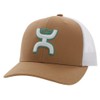 HOOEY Sterling 6-Panel Adjustable Trucker w/Logo (Tan/White)