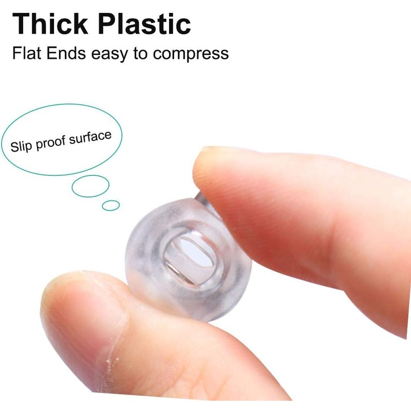 Dolaso 10PCS Plastic Cord Lock Stopper End Spring Stop Toggle