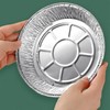Aluminum Foil Plate Round Disposable Recyclable Containers with Straight Walls