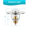 2 in 1 Bathroom Sink Stopper and Hair Catcher, Universal