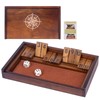 Shut The Box Game with 12 Pcs Wooden Numbers，Wooden Board