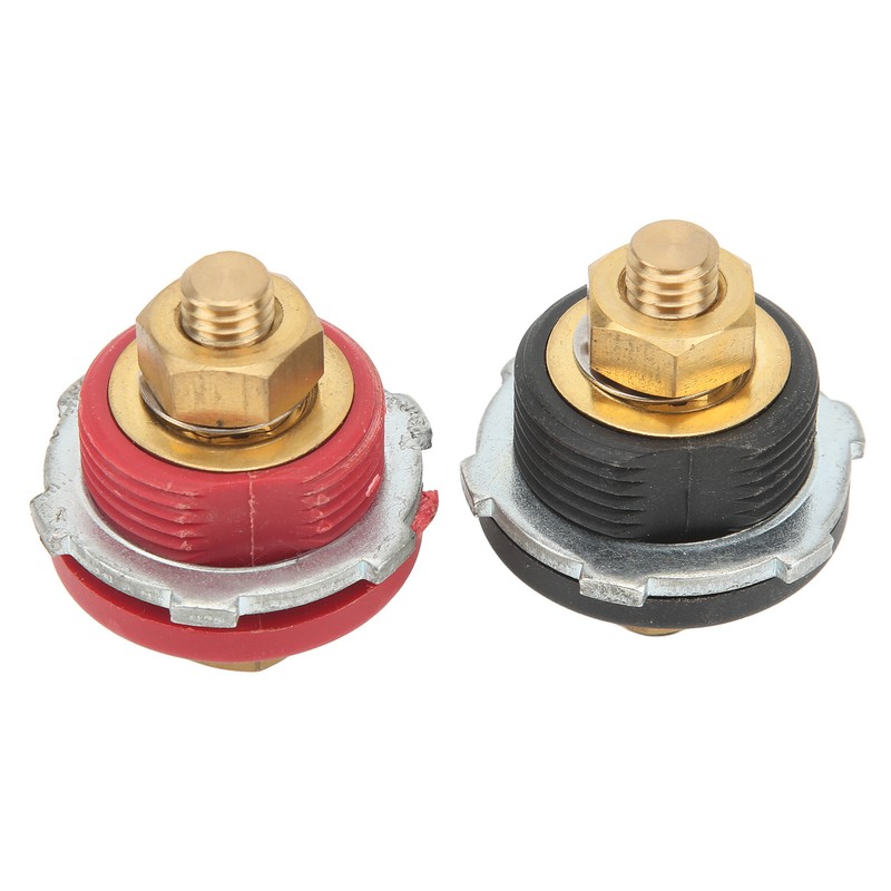 2 Pcs 3/8in Thru Panel Battery Terminal Connector 250A Positive