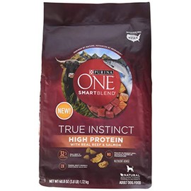Purina ONE Natural, High Protein Dry Dog Food, SmartBlend True Instinct With Real Beef & Salmon, 3.8 lb