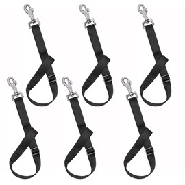GAITWIN Horse Bucket Strap Hangers,Horse Suppliers Adjustable Nylon Straps up to 700 lbs for Hay Bag Nets, Water Buckets,Hanging-Pratical and Easy Use (6pcs Black)