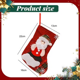 Christmas Stockings, Christmas Stocking Gift Bag, Mini Christmas Stocking, Fireplace Christmas Socks, Christmas Stocking, Santa Stocking for Filling, Santa Stocking Socks, Pack of 2