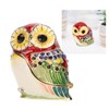 Metal Trinket Box Owl Shape Shiny Exquisite Zinc Alloy Jewelry