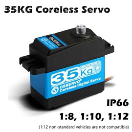 Wishiot DS3235 35KG Coreless Digital Servo Motor High Torque Waterproof Servo with Full Metal Gear for 1/8 1/10 1/12 (180 Degrees)