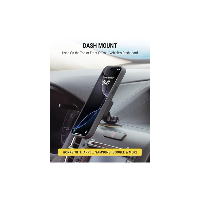 Scosche MagicMount - Soporte magnético para salpicadero de dispositivos móviles,
