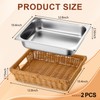 Yiyiring Buffet Catering Party Serving Trays, 2 Sets 12.8x10.4 Inch
