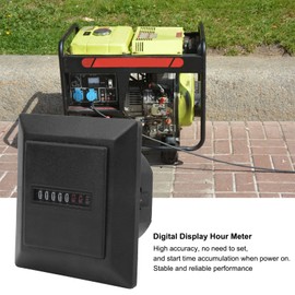 Betriebsstundenzähler mit Digitaler Anzeige, Hochpräziser Drehzahlmesser für Motortimer für Maschinenfahrzeuge, Baugeneratoren