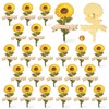 Misdary 100 Pcs Sunflower Funeral Memorial Pins for Guests Forever