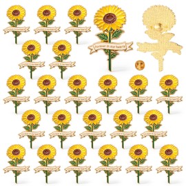 Misdary 100 Pcs Sunflower Funeral Memorial Pins for Guests Forever in Our Hearts Enamel Lapel Pins for Life Celebration Remembrance