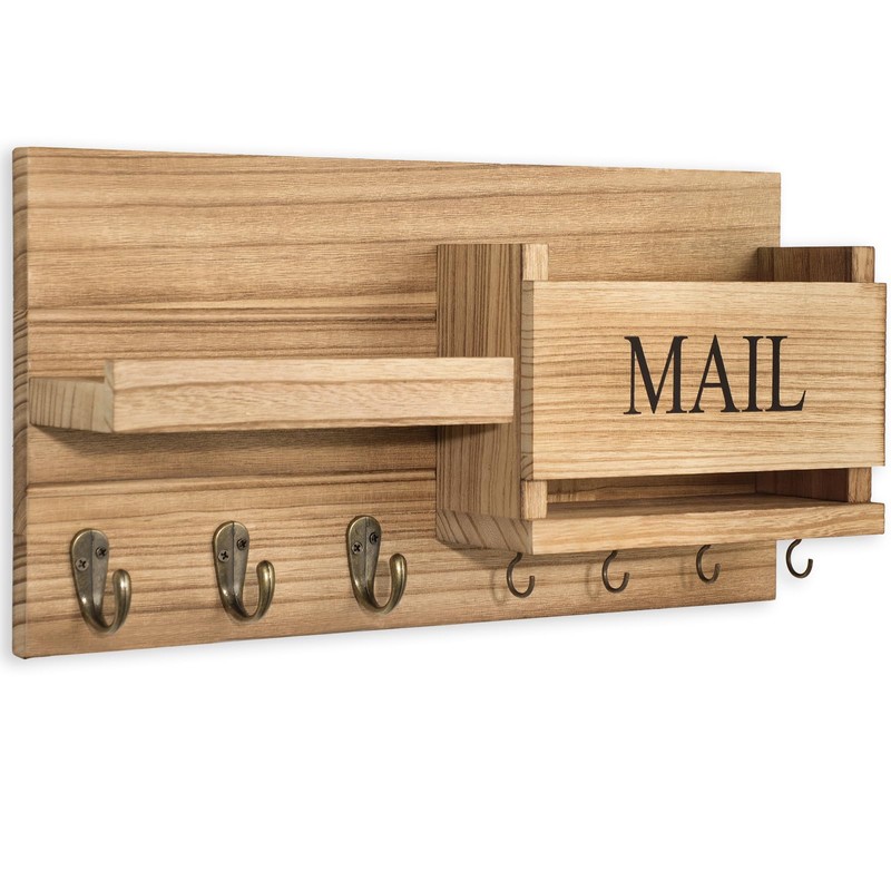 Lwenki Mail Organizer for Wall Mount – Key Holder with