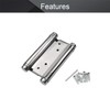 MroMax Double Action Spring Hinge 5 inches Stainless Steel Brushed