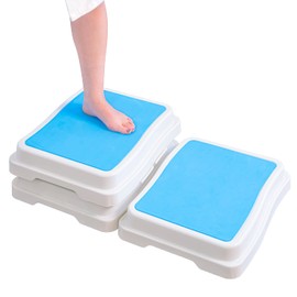 Wefaner Bath Step,Set of 3 Stackable Bathtub Non Slip Safety Step Stool, Indoor/Outdoor Handicap Wideing Hands Free Platform Medical Portable Stack-Able, for High Beds, Kitchens,Bathroom.