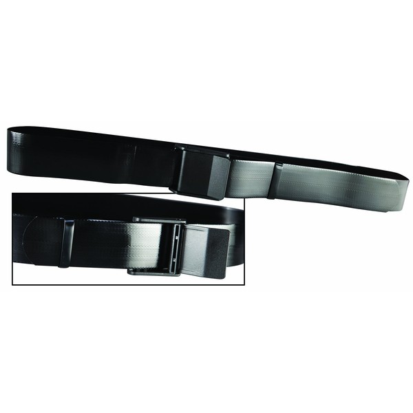 Secure SPGB-60B Easy Clean Transfer and Walking Gait Belt, Black, 60" x 2" - Coated Webbing Wipes Clean