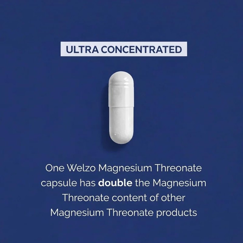 Welzo Ultra Purity Magnesium L-Threonate 2000mg – High Bioavailability Daily