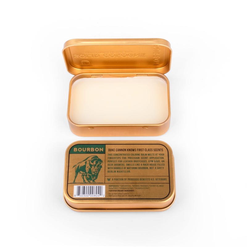 Duke Cannon Supply Co. Solid Cologne for Men Bourbon (Woodsy,