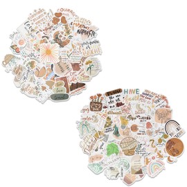 Pack of 100 Inspirational Quotes Stickers, Boho Motivational Aesthetic Stickers for Women, Waterproof Vinyl Stickers for Laptop, Water Bottles, Scrapbooking, Folders