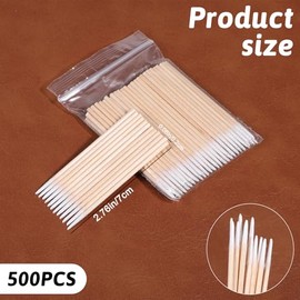 1000 Pcs Pointed Tips Cotton Swab Precision Microblading Cotton Swabs Wooden Handle Buds Sticks Tipped Applicator Supplies for Nail Polish Cleaning Correcting Makeup Eyebrow Tattoo Beauty
