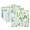 Bringsine 100-pack Sage Green Napkins,Eucalyptus Ugariye Leaves Wild Flowers Disposable