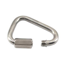 (2 Pieces) M10 Triangle Quick Link 304 Stainless Steel Locking Delta Carabiners Chain Link for Out Door Sports Camping Climbing Sunshade Sail