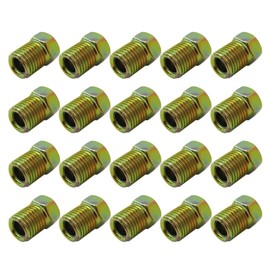 2024 Version 20x Brake Line Tube Nuts for 3/16" Tube (3/8" - 24 Thread, Inverted Flare)