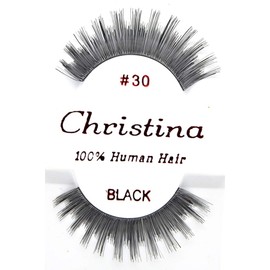 6 packs #30 Christina 100% Human Hair Fake Eyelashes