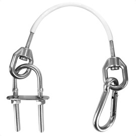 Heavy-Duty 12-Inch Anchor Safety Strap with Carabiner and U-Bolt