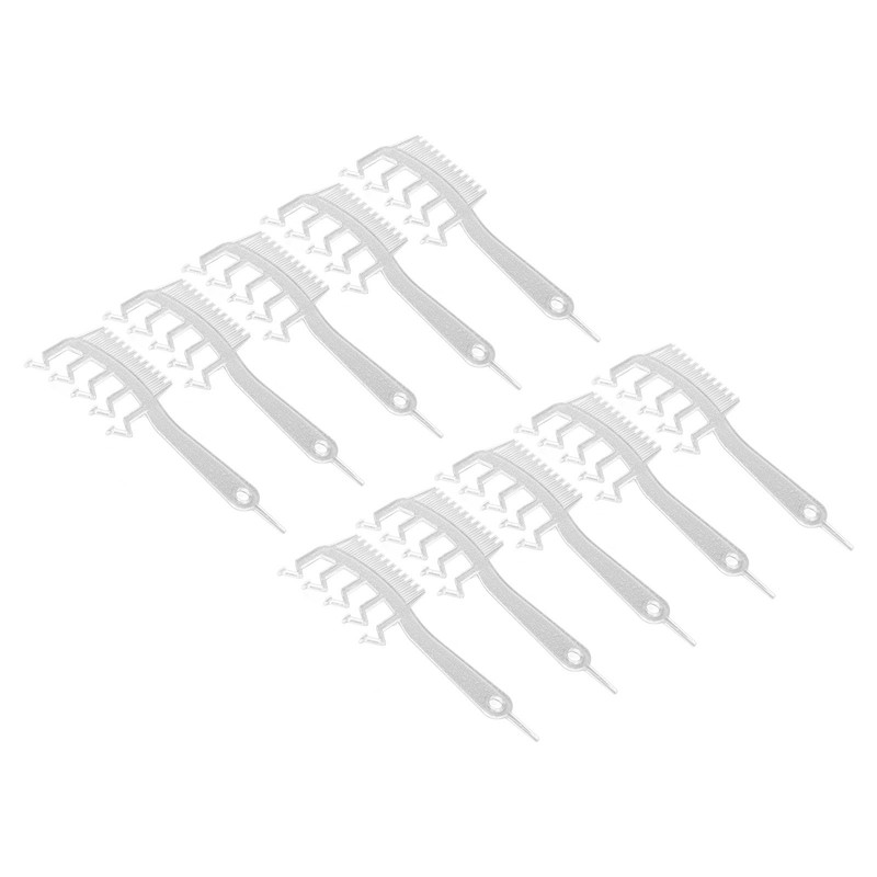 10pcs Z Shaped Wide Tooth Comb Stylish Portable Double Sided