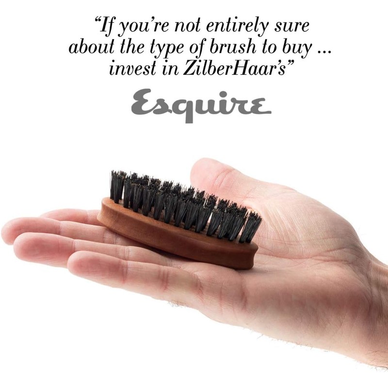 ZilberHaar - Pocket Mustache and Beard Brush - Soft Boar