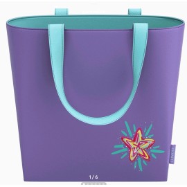 Clinique Beauty Star  Shopping Large Travel Tote Bag Purple