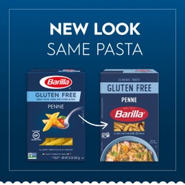 Barilla Gluten Free Penne Pasta, 12 Ounce (Pack of 8)- Non-GMO Gluten Free Pasta Made with Blend of Corn & Rice - Vegan