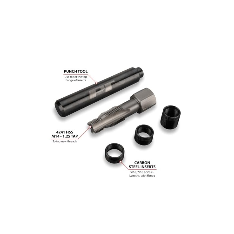 Performance Tool W86910 Kit de reparación de bujías M14-1.25 tamaño