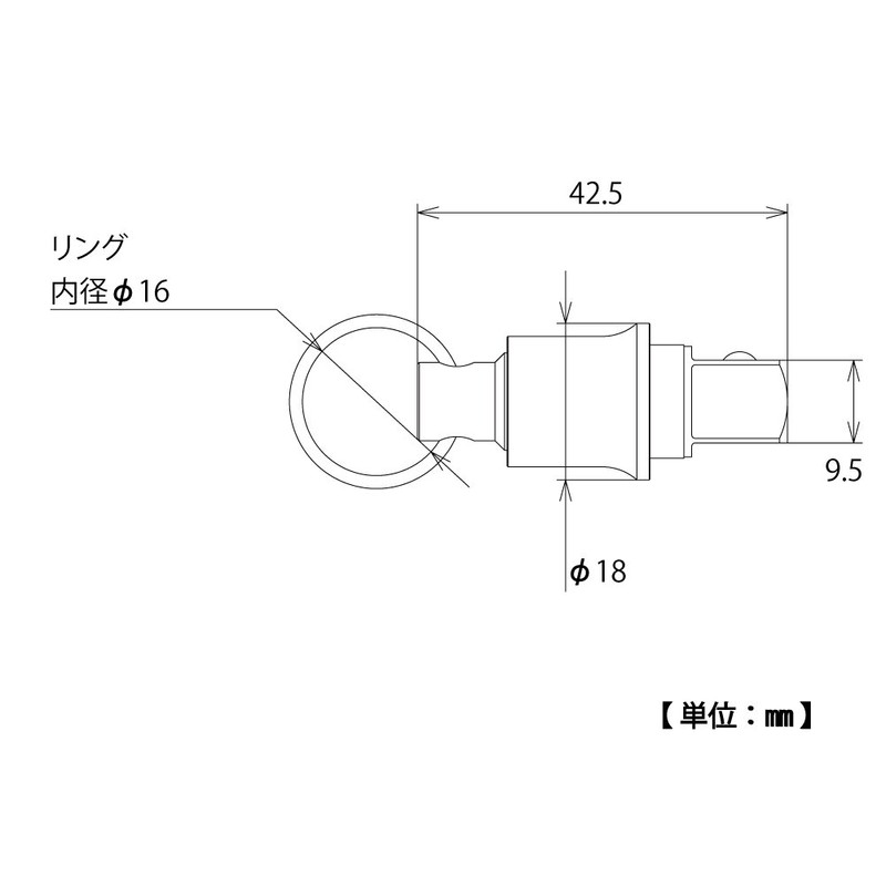 TOP PSH-3R Impact Socket Holder, Red, 3-Quarter, Portable
