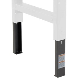 Global Industrial Height Adjustable Leg Extender Kit, 35-1/2" to 43", 2/Pk, Black