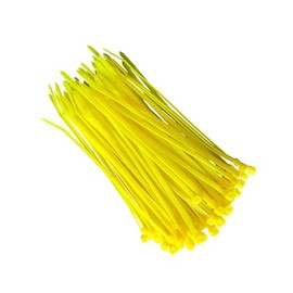 Nylon Cable Ties 7.2 x 500 mm (20 Units) in Yellow, Ideal for organizing Cables and securing Objects Effectively.