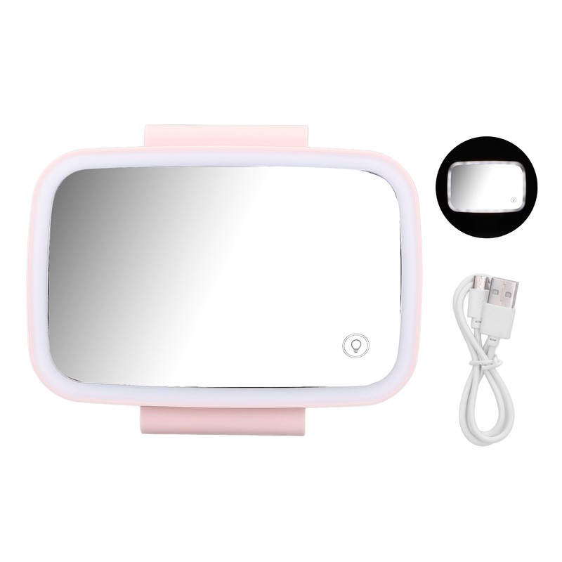Car Sun Visor Makeup Mirror Surround LED Lights Touch Screen