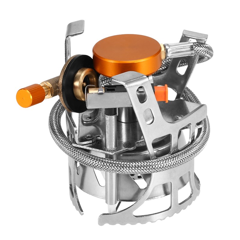 Camping Gas Stove with Gas Adapter Set Improves Burning Efficiency